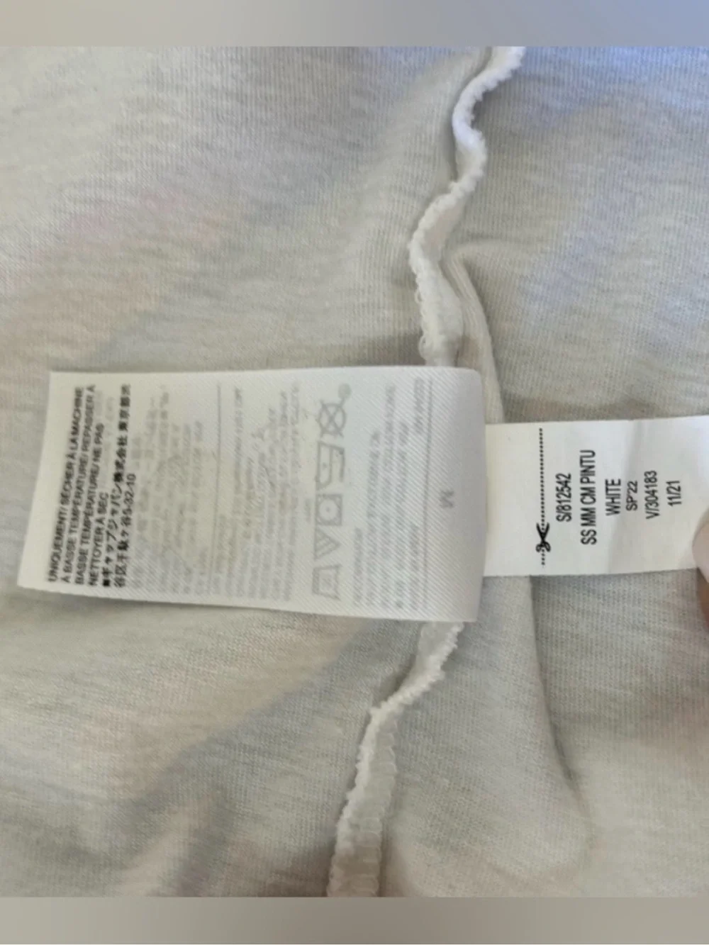 Banana Republic White Square-Neck Cotton Eyelet Trim Embroidered Blouse Medium